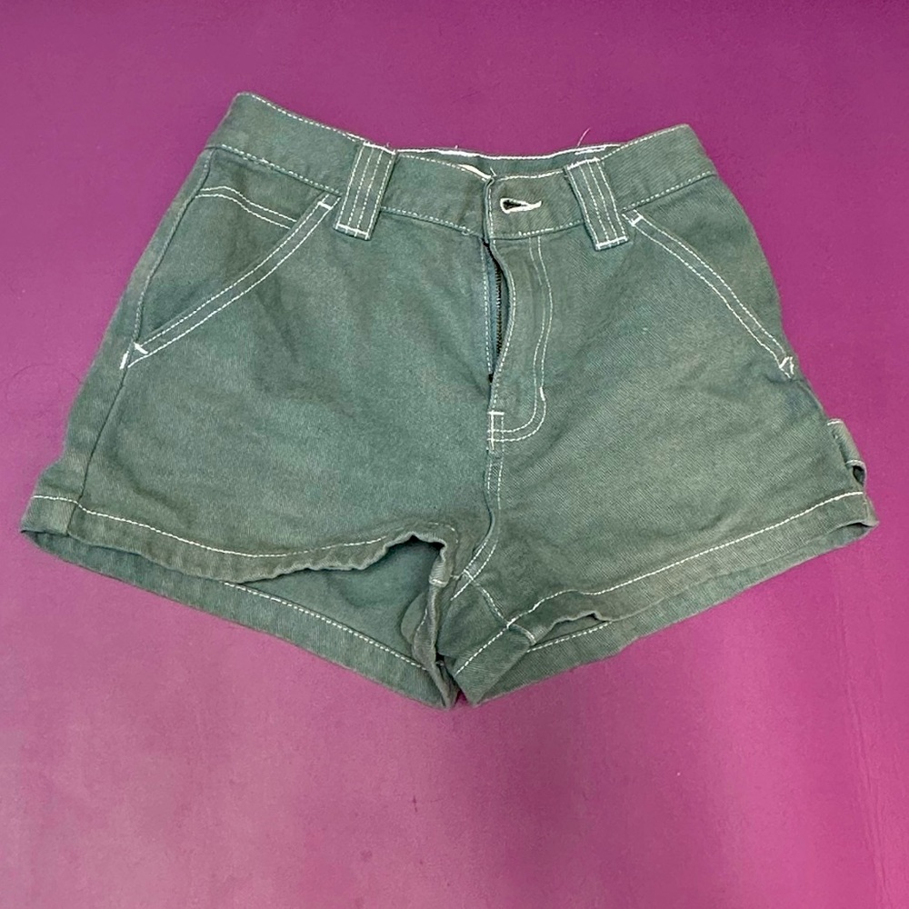 PacSun Green High-Wasted Carpenter Shorts